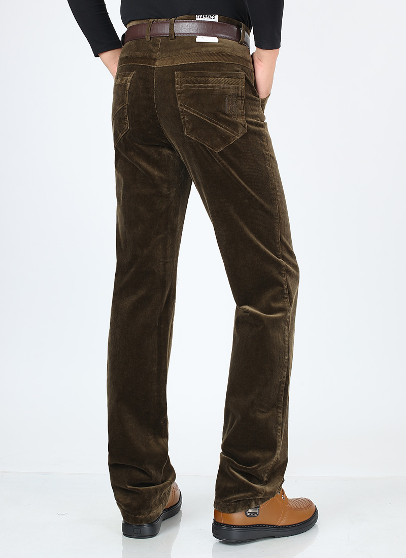 男装 秋冬厚款条绒裤 男裤 修身直筒长裤 弹力灯芯绒裤子 包邮 6