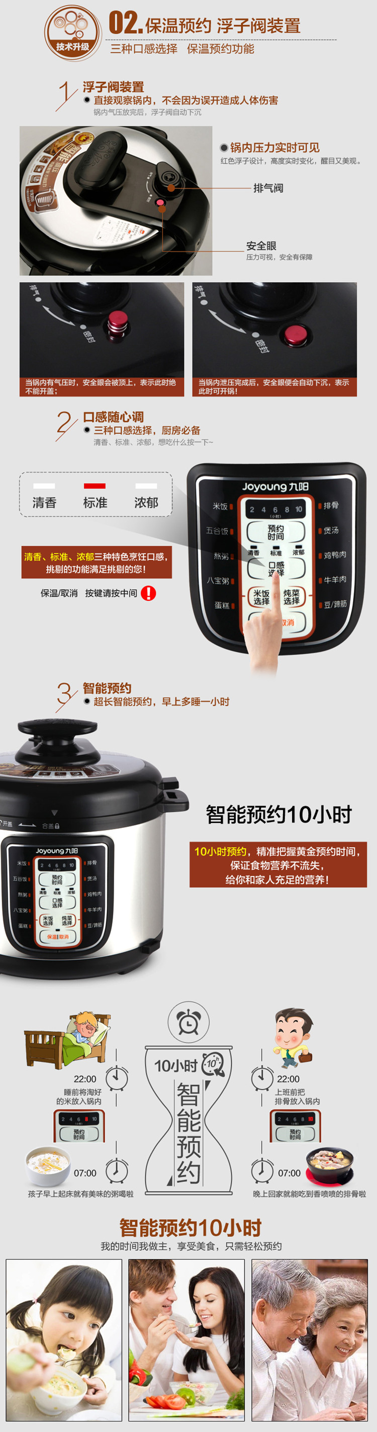 Joyoung/九阳 智能电压力锅5L大容量电高压锅煲预约 压饭锅 汤锅