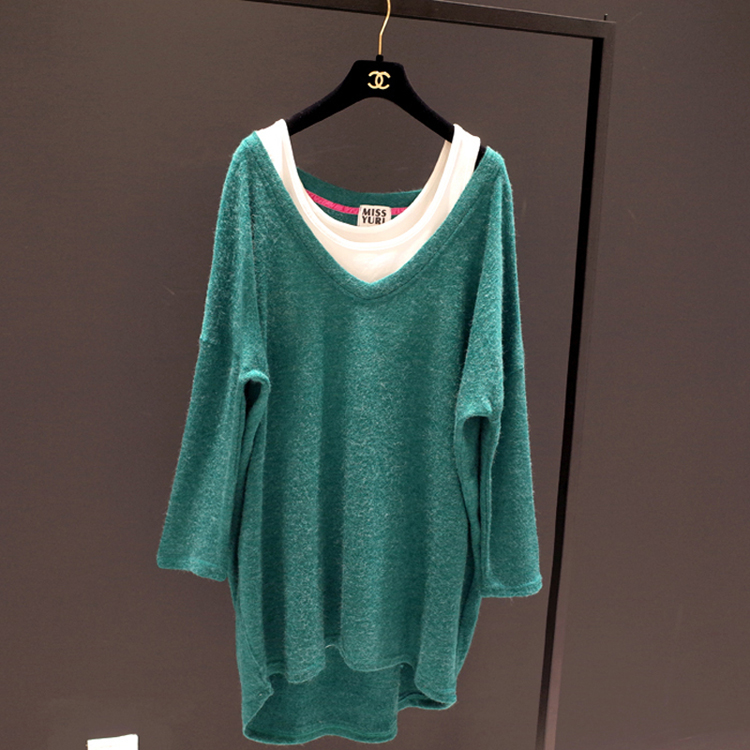 ariaviga 韩版春秋女装宽松休闲学院风显瘦v领套头长