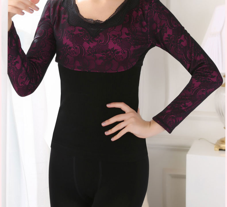 俞兆林保暖内衣女三层加厚加绒单件紧身保暖衣 黑色 均码(40-70kg适穿