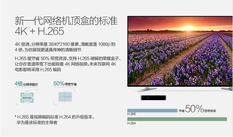 【送AV线】荣耀M321 4K高清H.265硬解 无线网络机顶盒 蓝光3D安卓电视盒子 荣耀盒子标准版