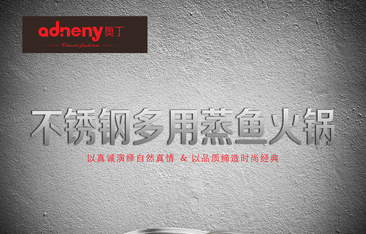 奥丁 多用蒸鱼火锅不锈钢蒸锅 AO-30