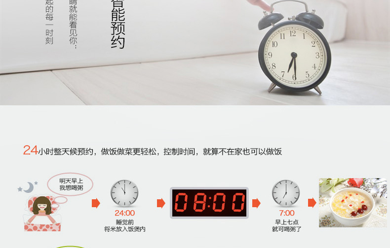 艾纳优 A-312 智能迷你电饭煲2L家用小智能电饭锅