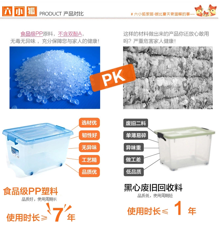 
                                        茶花大号收纳箱塑料透明整理箱儿童玩具衣服密封箱盒衣物棉被储物箱 55升_粉色_ 2只装_                