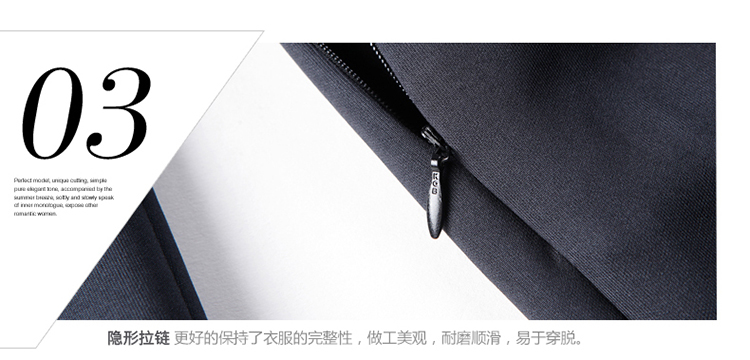 
                                        路慕2017春秋新款职业裙大码ol工作女装V领修身长袖连衣裙 黑色 XXXL                