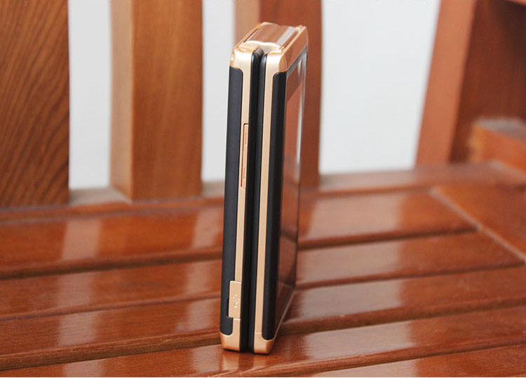 康佳(konka)K58 移动联通 手机 内外双屏 语音功能 双卡双待 老人手机 翻盖手机 金+灰