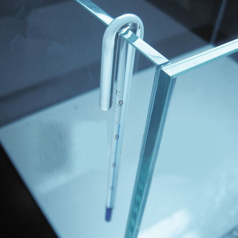 挂缸温度计拐棍式白底水族箱鱼缸挂钩温度计6mm8mm10mm玻璃水温计用于