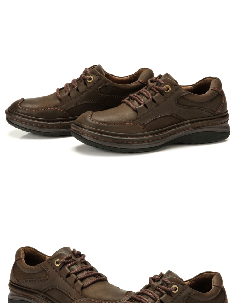 骆驼牌 耐磨系带男士休闲皮鞋 w432301010 浅棕色 42码