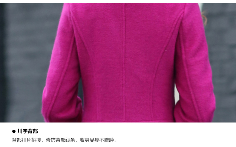 
                                        弥黛诗mdaixe 冬季加厚外套女毛呢外套女修身大码 羊毛大衣女呢子短款 橄榄绿色 L-适合110斤以下                