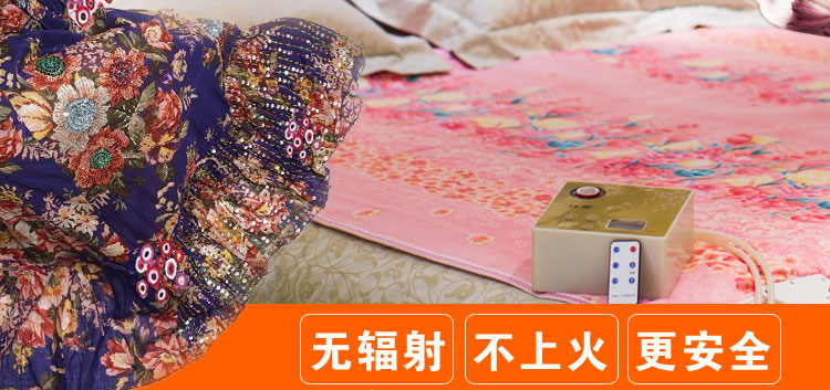 水暖毯单人安全学生电热毯单双人电褥子双控调温水热毯婴儿无辐射水热毯电褥子 三人布面1.6*1.8m