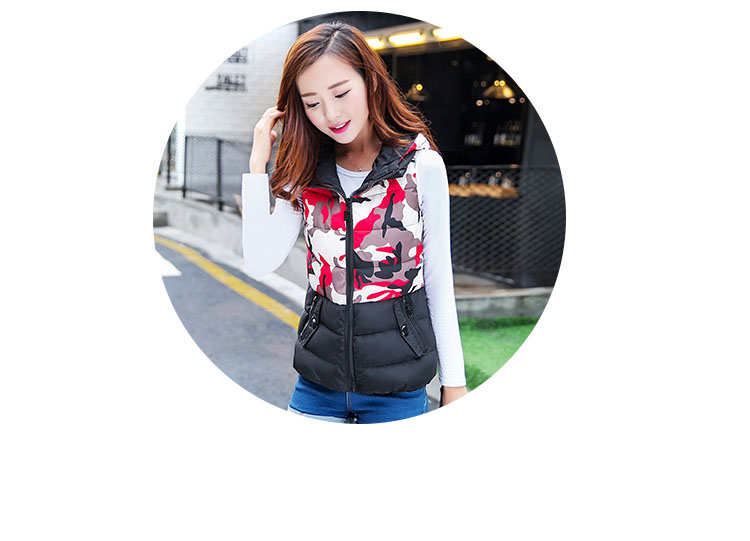 
                                        森之精灵 2017秋冬新款女装 羽绒棉马甲女中长款修身背心连帽外套 女 JW1619 粉色 XL                