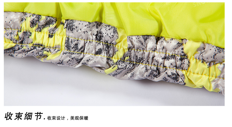 雪中飞羽绒服女款保暖连帽马甲修身羽绒服女短款X1401096 银装素黄/嫩柳绿 170/92A