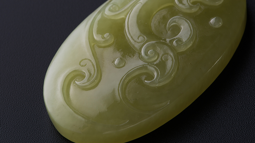 和田黄玉仿古挂牌 22.3g 北玉玉器