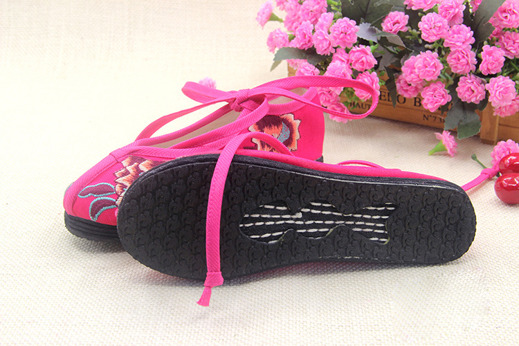 布鞋/绣花鞋 关谷(guangu) 2016 老北京布鞋民族风绣花纯棉千层底女单