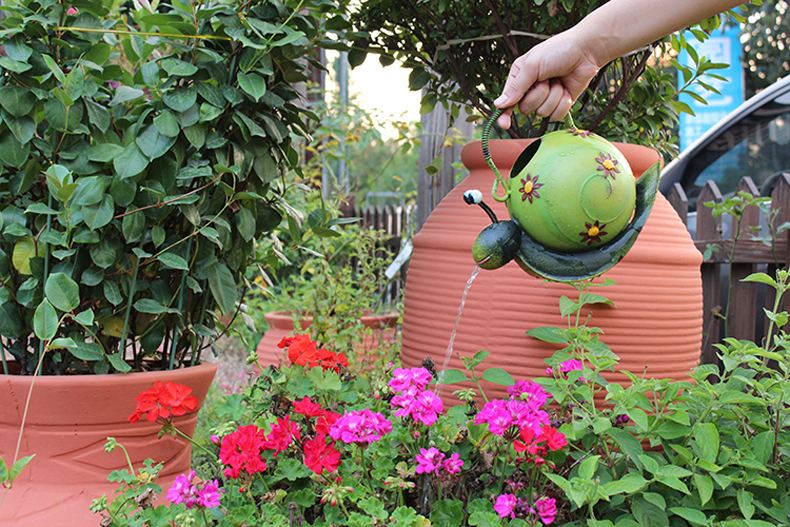 花名堂 铁艺浇水壶洒水壶 花园装饰 纯手工制作 儿童diy水壶 动物水壶