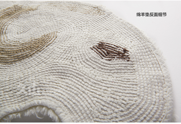 
                                        久山家居 地垫进门防滑吸水垫客厅茶几纯棉地垫浴室脚垫 纯棉羊垫 大号1400MMx760MM                