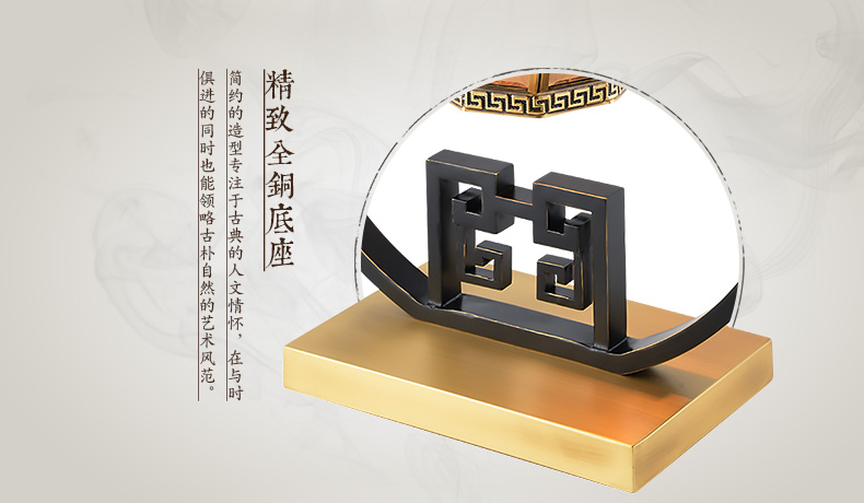 蔻驰 新中式铜台灯 全铜客厅卧室书房古典复古装饰中式台灯 390mm新中式台灯  预售 年后发货