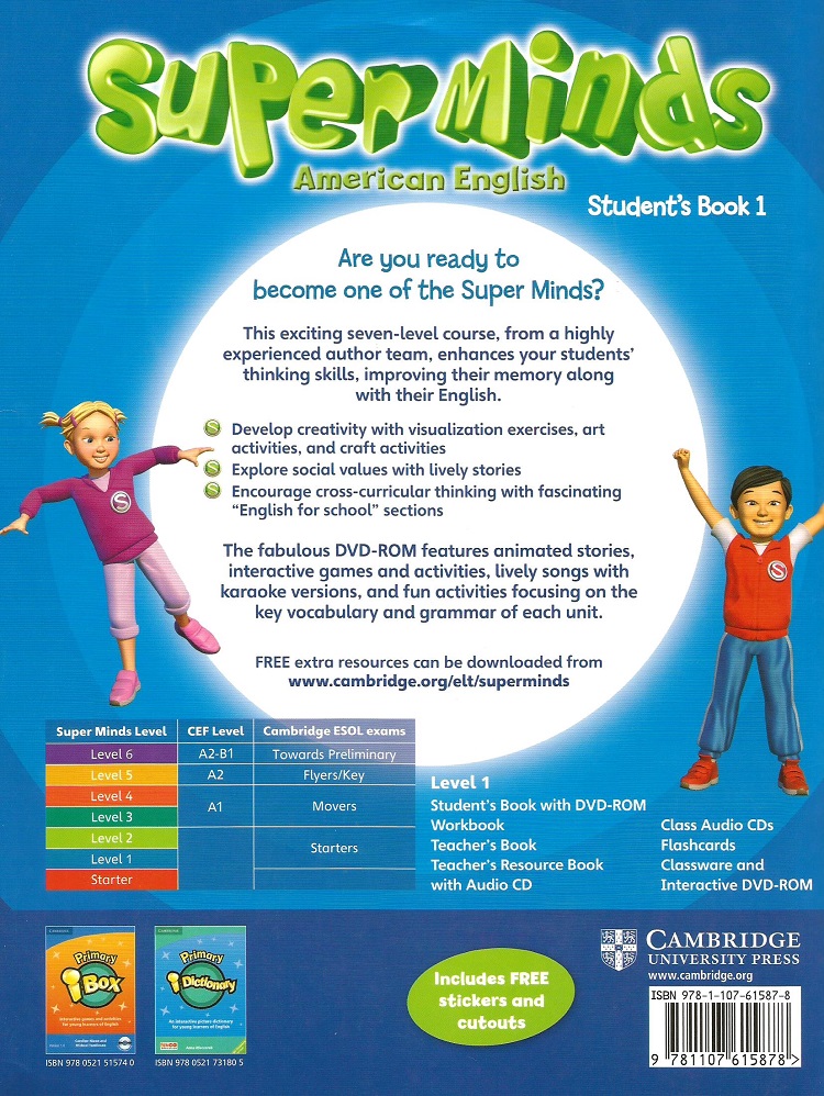 剑桥少儿英语教材美音版superminds美版学生教材带光盘1级别