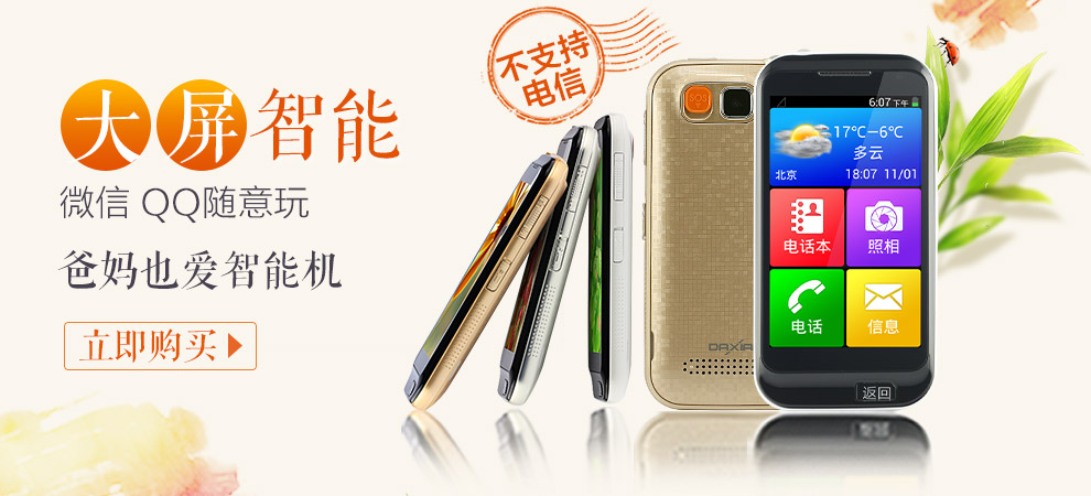 大显（DaXian）DX886 移动/联通2G翻盖老人手机 双卡双待 红色