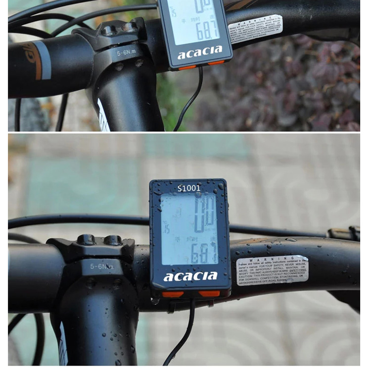 acacia 有线自行车码表 中文背光 自行车里程表 骑行装备