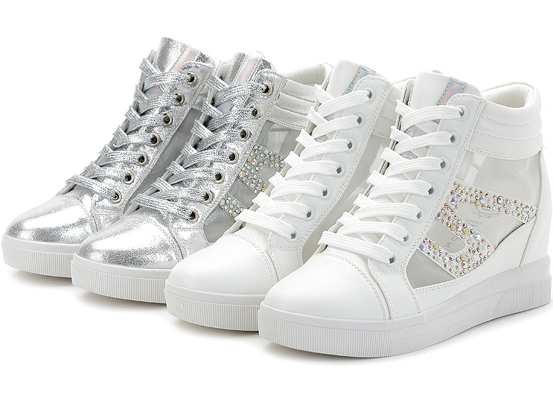 赛格莉 松糕鞋 休闲女鞋 内增高女鞋 网纱透气坡跟凉鞋 休闲鞋女 827