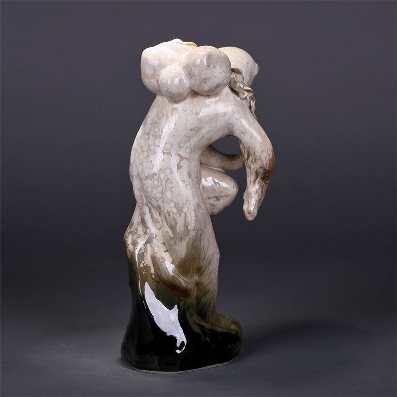 雕塑泰斗中国工艺美术大师刘远长 《灵猴献寿》