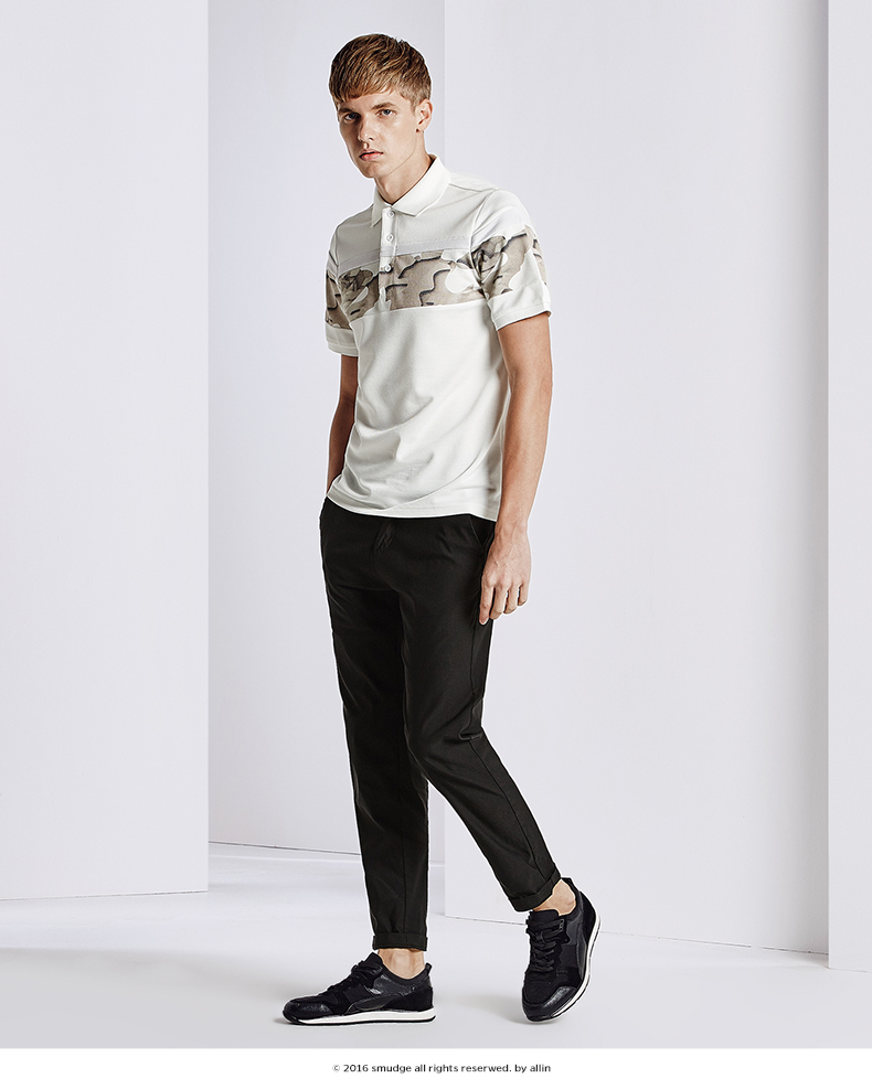 all in 印花短袖polo衫男 2016夏装韩版保罗衫 翻领半袖t恤男百搭