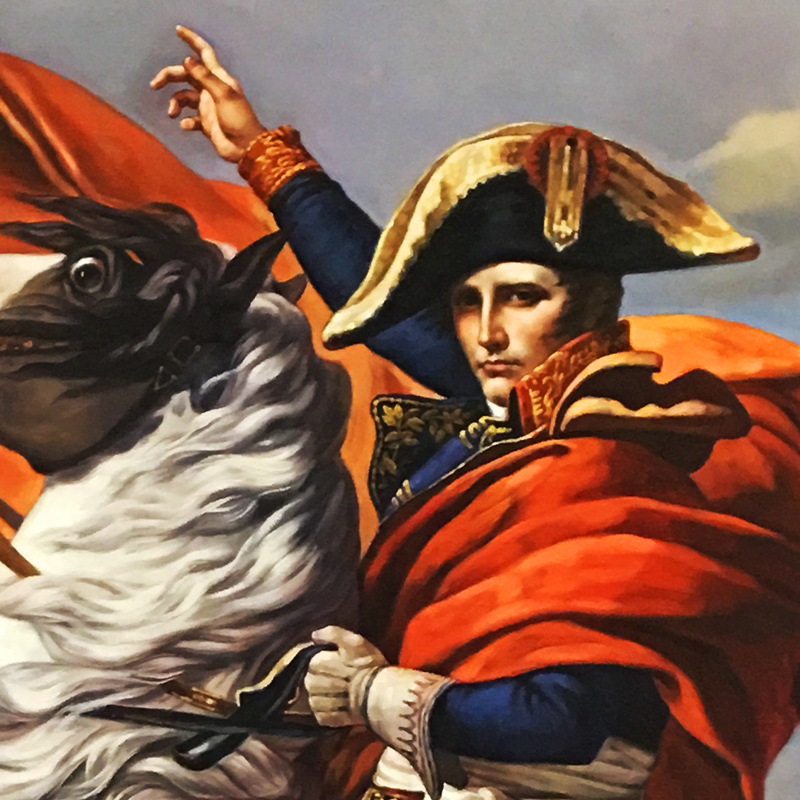 广州美院 肖剑锋《拿破仑穿越阿尔卑斯山》120x90cm 布面油画 临摹