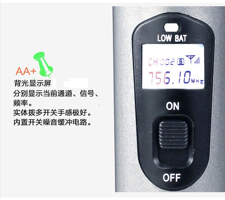 AIMC 无线麦克风 电脑K歌话筒 家用卡拉OK会议用麦克风 双麦橙色接收器