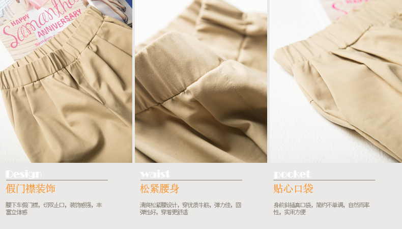 休闲裤棉立方2016春装新款女裤休闲弹力哈伦裤牛筋弹力韩版小脚裤 15CK212 黑色 S