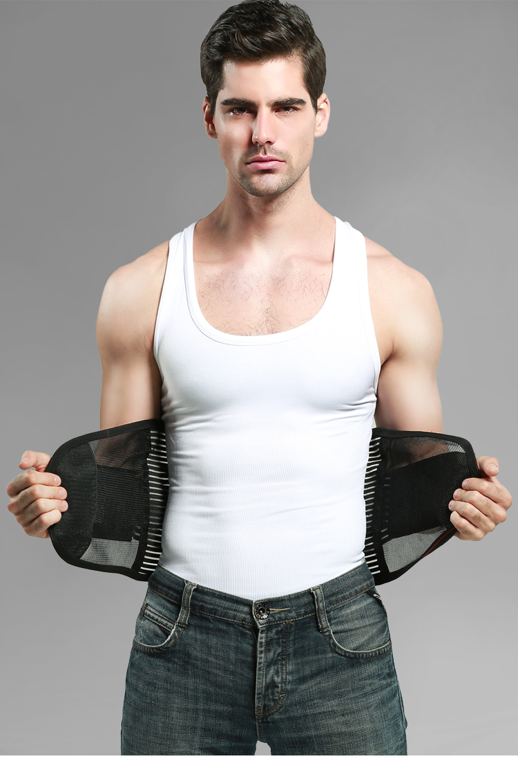 insmanx男士夏季薄收腹带束腰 收腰带束腹带护腰塑身腰封 肚腩啤酒肚