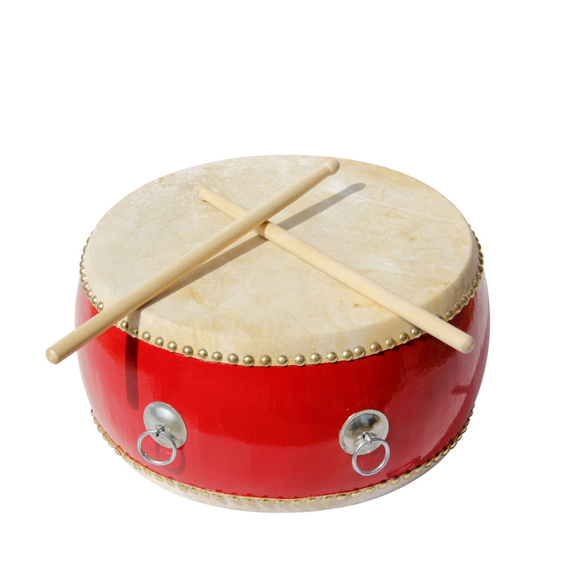 新宝乐器9寸中鼓 小鼓 堂鼓 红鼓 盘鼓水牛皮鼓30cmx17