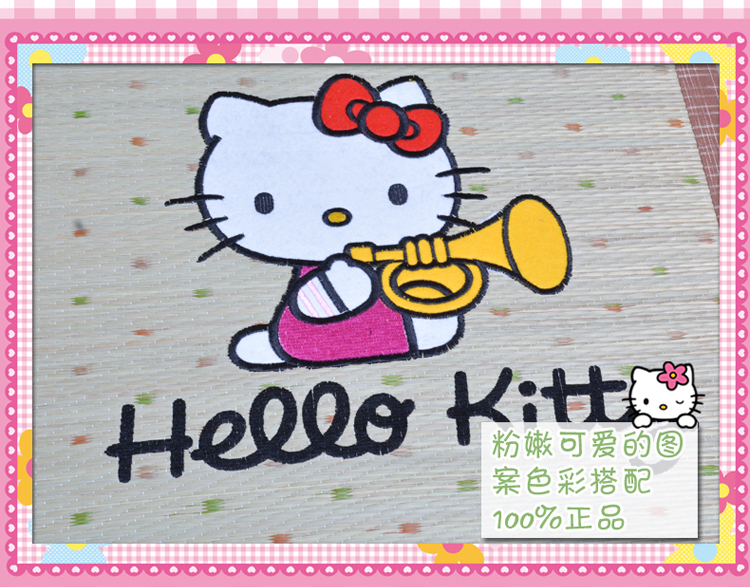 
                                        萩原日式榻榻米地垫 夏凉地席凉席hello Kitty卡通猫折叠床垫铺垫 国内草授权商 喇叭图案                