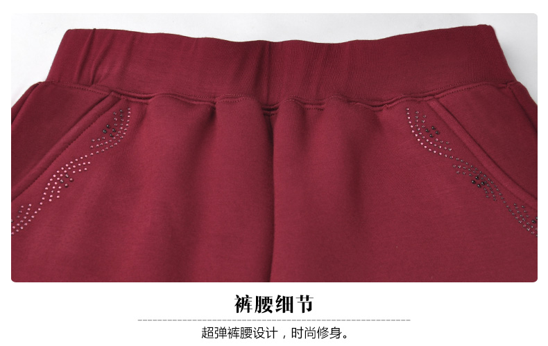 夕秀 春装外穿打底裤 妈妈装中年春秋女裤长裤修身小脚裤铅笔裤九分裤 X798808 黑色 L
