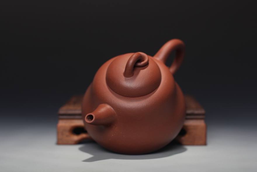 紫砂陶瓷 紫砂 原一厂老艺人 汪伯强 【葫芦】 作品 葫芦壶 容量 270