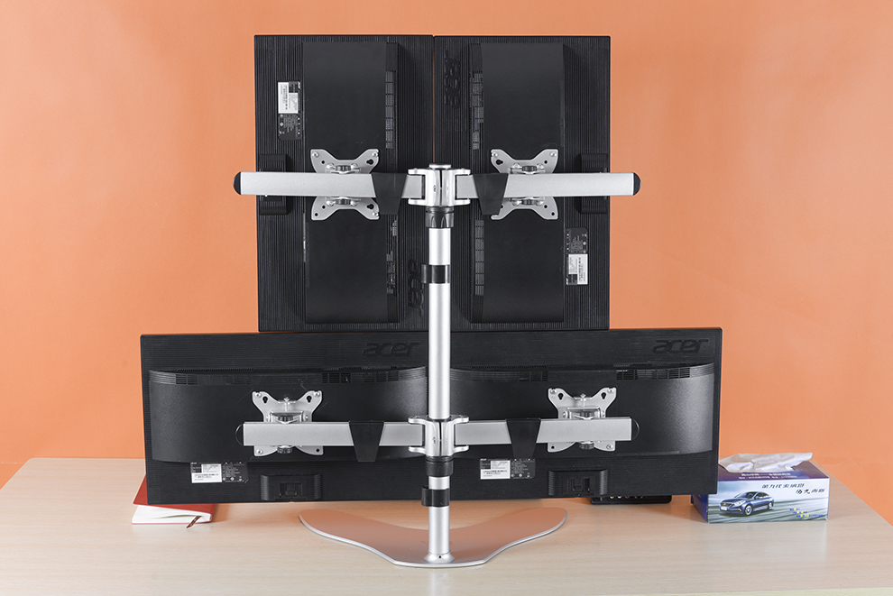 爱路华 ew-d104四屏显示器支架多屏电脑挂架桌面万向旋转显示器屏幕