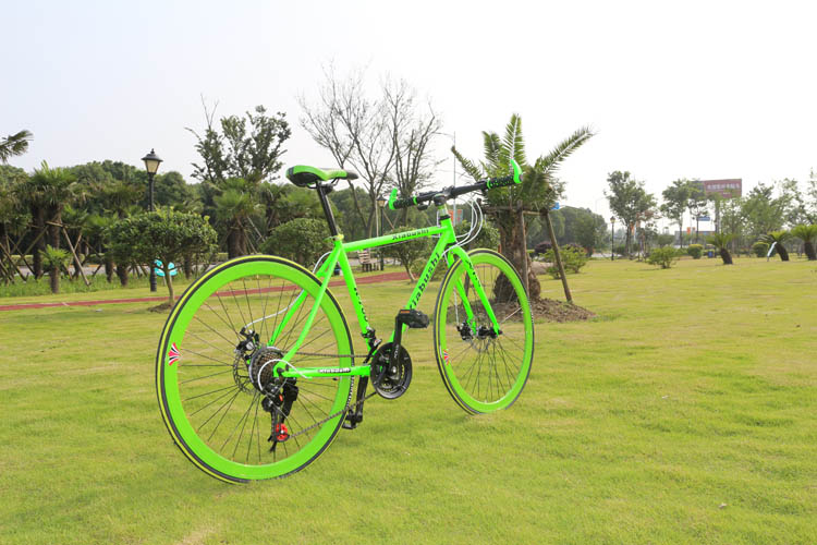 台湾xbs暇步士公路自行车公路车21变速双碟刹跑车 r-700 黄色 26寸