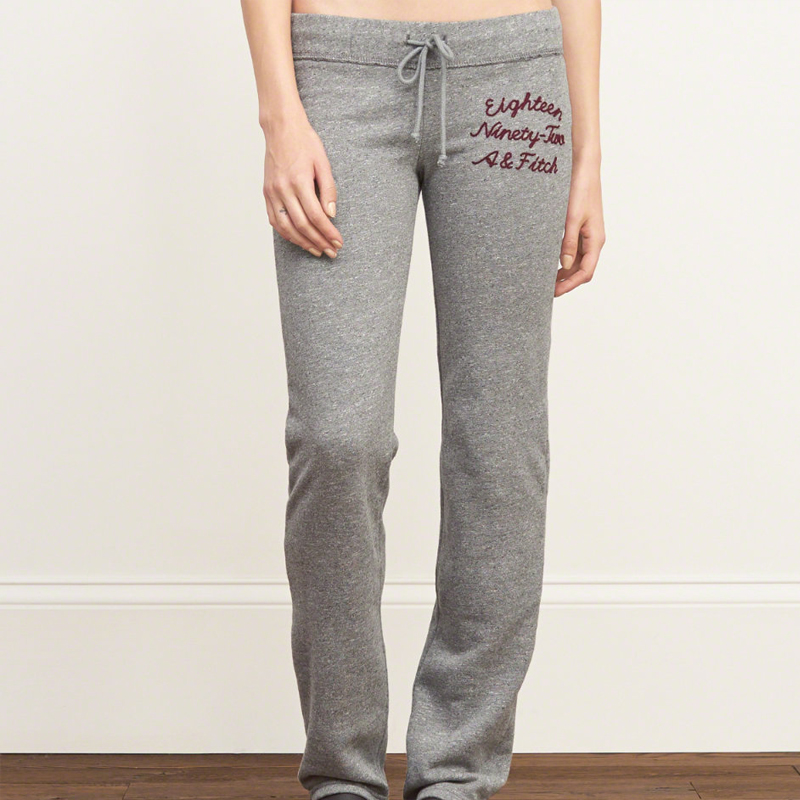 Abercrombie&Fitch 阿贝克隆比&费奇(A&F)打底裤女秋卫裤运动裤卫裤小脚 枣红色 L