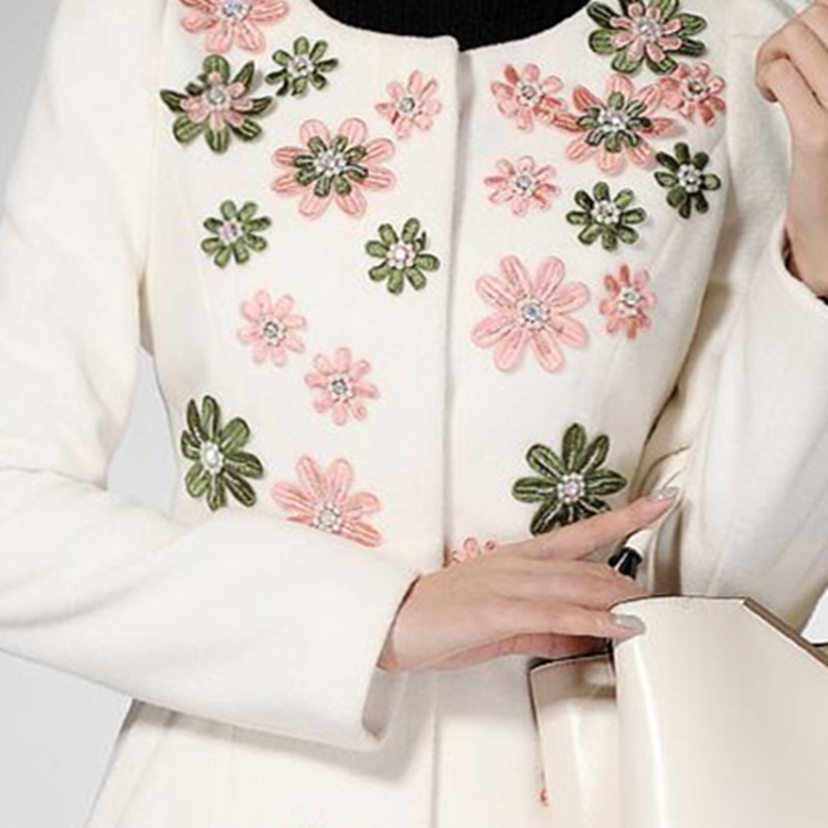 画景2015冬季女装新品外套日韩女装冬上新小香风呢子名媛修身中长款毛呢大衣 女0284 红色    M