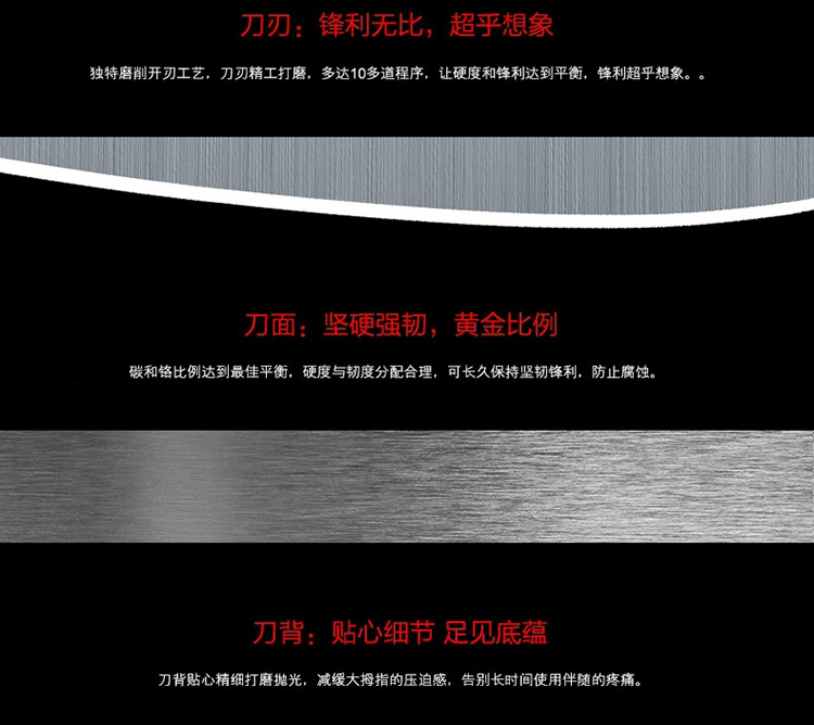 
                                        正士作 菜刀 金门不锈钢菜刀刀具 炮弹钢厨房刀具切片刀片肉刀                