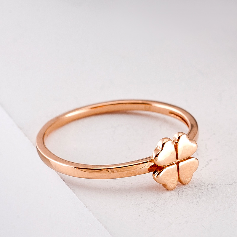 venti/梵迪 四叶草彩金戒指 幸运18k金戒指女 女士12号_ 9折现价757元