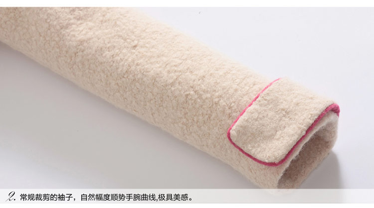 欣柏纶 2015秋冬新款韩版淑女修身毛呢大衣中长款呢子外套577 高贵米白 L