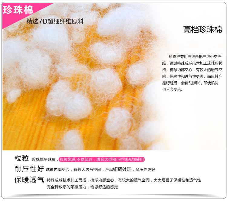 双漫 太空棉 枕芯填充物 散装珍珠棉芯 7D细纤维1份100g PP01 散装珍珠棉 每份=100克=2两