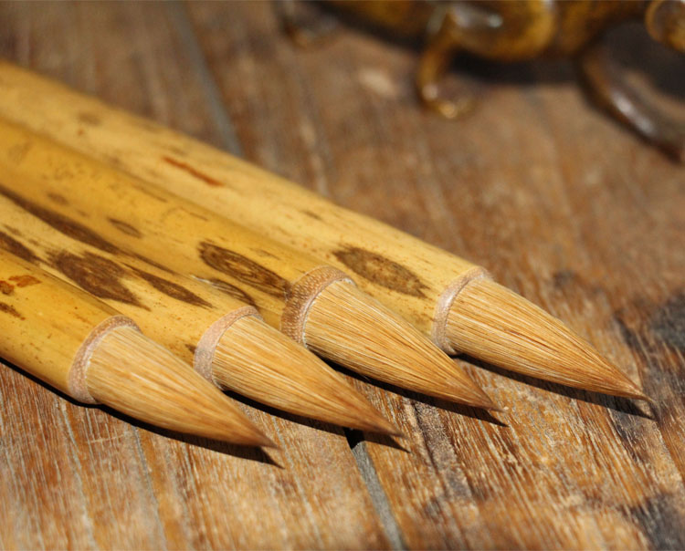 天然凤眼竹辽尾狼毫大毛笔书法练习创作国画狼毫毛笔文房四宝包邮