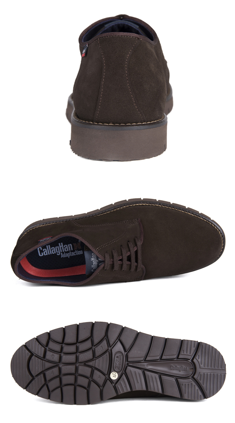 callaghan卡拉汉 欧美进口秋冬潮男鞋厚底反绒牛皮商务男士休闲鞋真皮