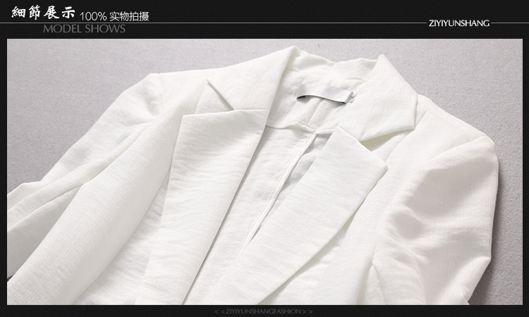 子依（ZIYI）秋装新品一粒扣中袖小西装外套女 OL通勒修身显瘦 黑色 L