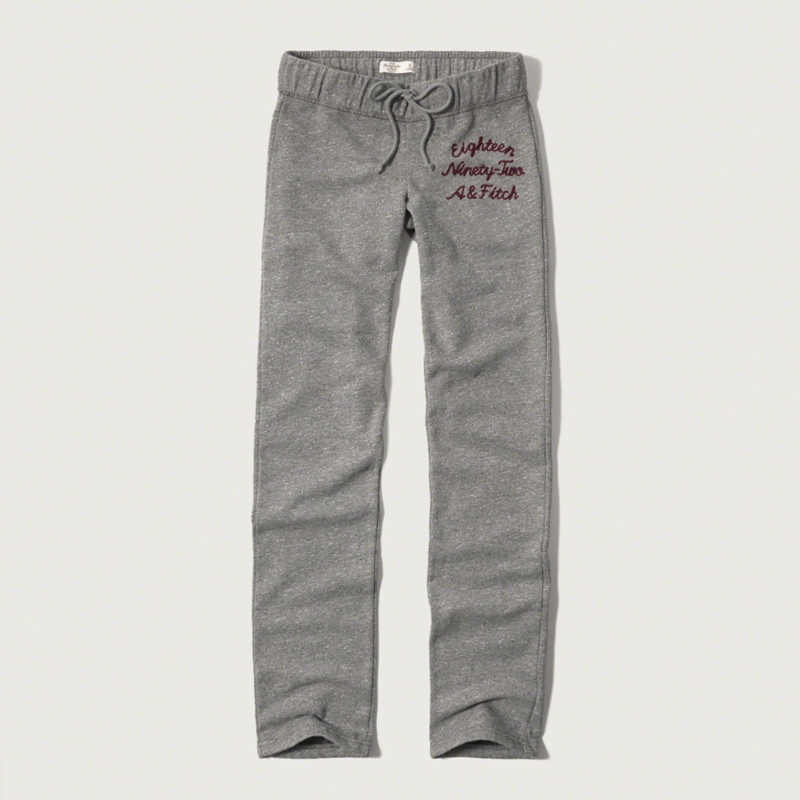 Abercrombie&Fitch 阿贝克隆比&费奇(A&F)打底裤女秋卫裤运动裤卫裤小脚 枣红色 L