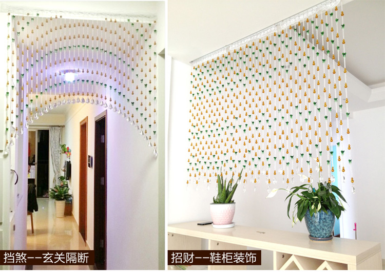 漫倾（MQ） 三角条 水晶珠帘成品帘玄关隔断帘水晶隔断帘帘装饰吊半帘 一平米的价格