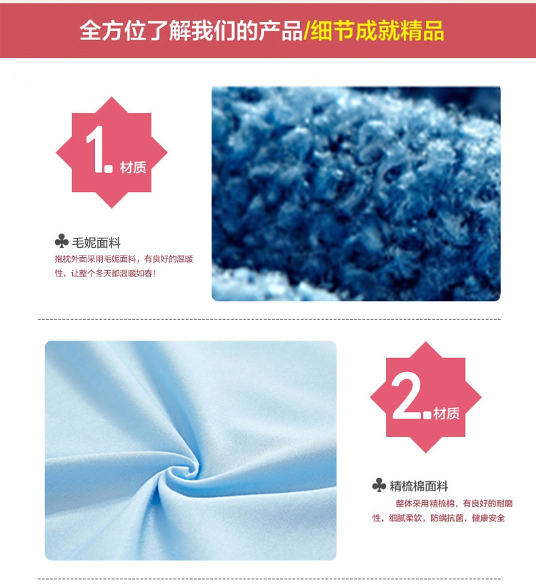 
                                        iLoves家纺多功能抱枕被子两用沙发靠垫办公室腰靠 藏青 展开150cm*200cm                