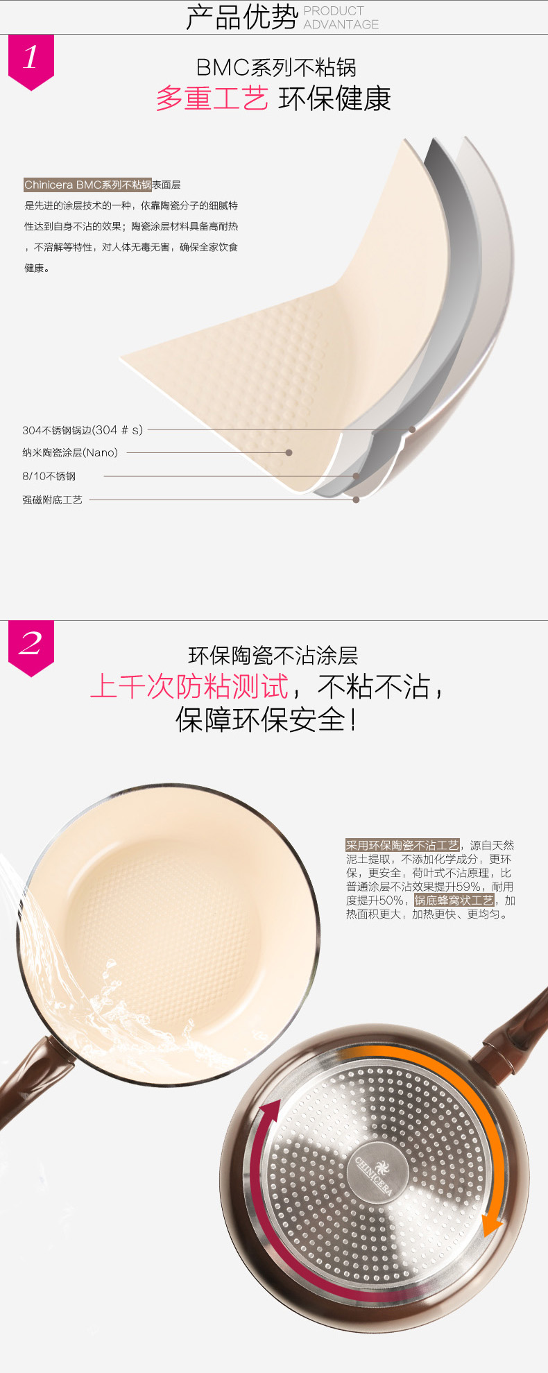 
                                        七鲤（CHINICERA） chinicera 28cm/陶瓷涂层不粘锅/炒锅                